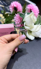 18K Luxurious and Stunning White Gold Diamond Tanzanite & Pink Tourmaline Ring (etsy image id: 5464519517)