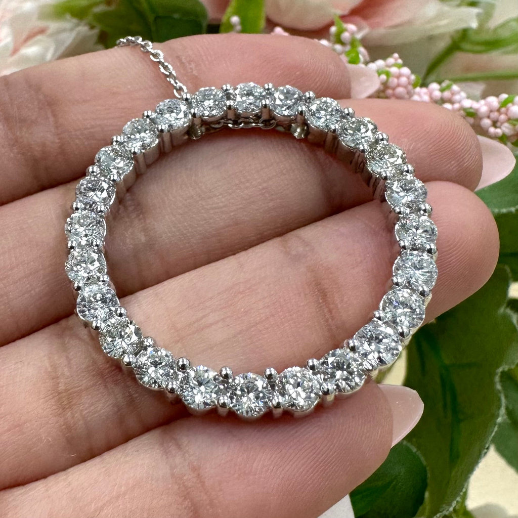 Elegant 14kt White Gold Circle of Life Pendant - Timeless Jewelry, Symbol of Everlasting Love (etsy image id: 5663713172)