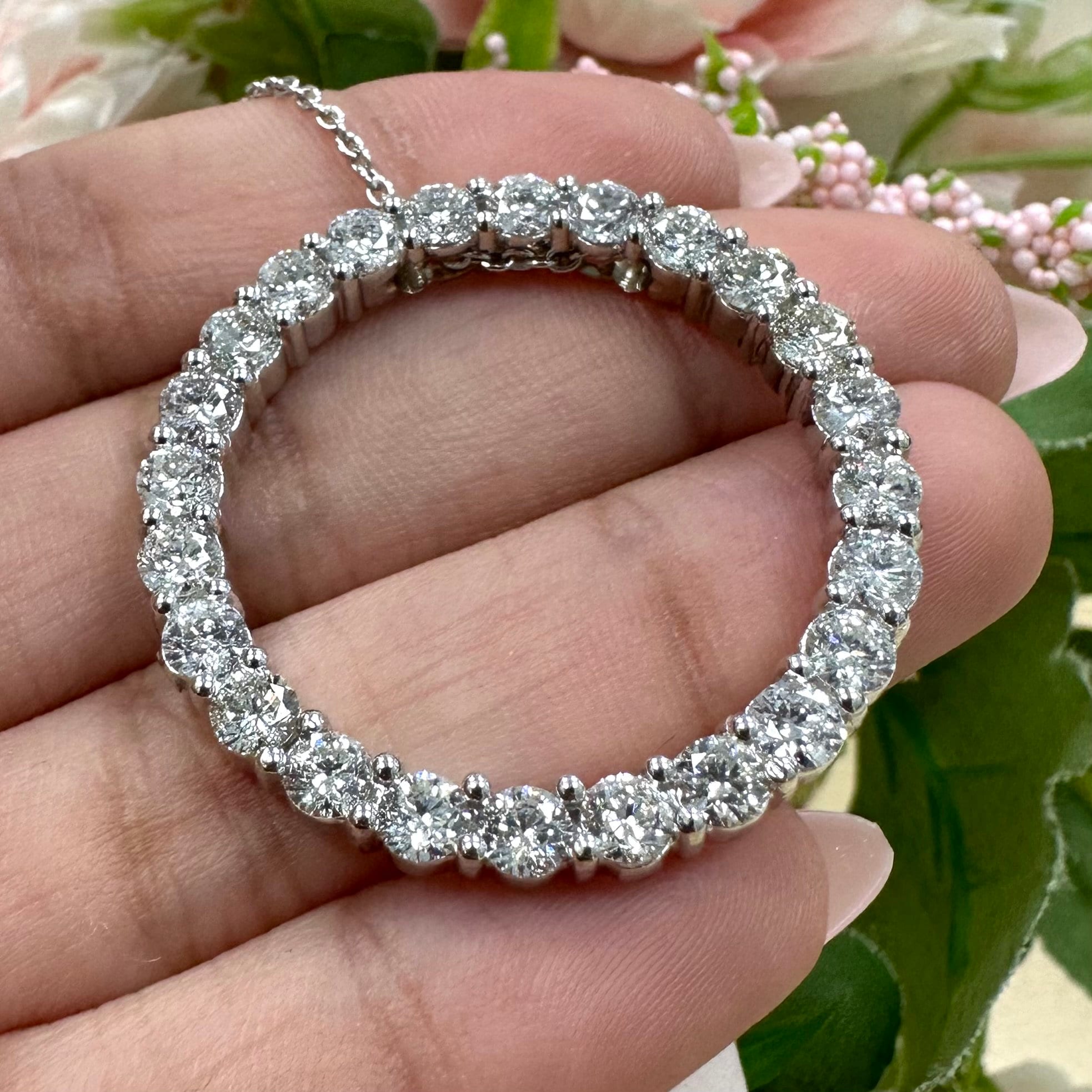 Elegant 14kt White Gold Circle of Life Pendant - Timeless Jewelry, Symbol of Everlasting Love (etsy image id: 5663713172)