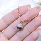 18k Rose Gold Round Circle Pendant - 0.46 Carat Black Diamonds & 0.70 Carat White Diamonds - G VS2 Natural Diamonds - Fashion Jewelry (etsy image id: 5711666307)
