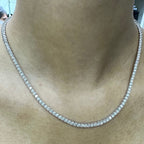 Stunning 14K White Gold Lab-Grown Diamond Tennis Necklace - DN0011 __etsy:5716798880