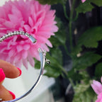 14K White Gold Ruby Diamond Bangle Bracelet with 1.45ct rd cut Ruby's and 0.90ct rd cut Natural Diamonds. (etsy image id: 5724293942)