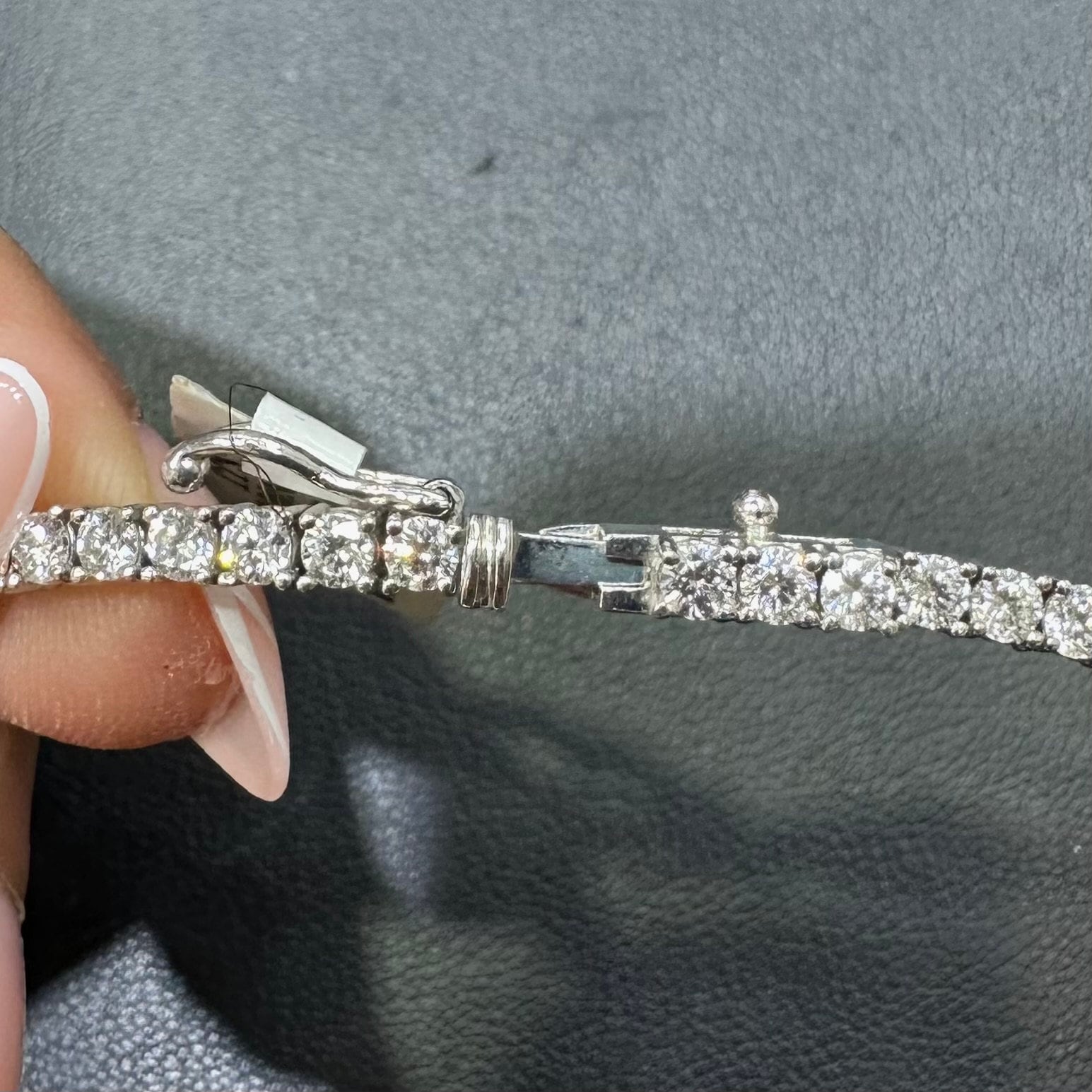 Stunning 14K White Gold Lab-Grown Diamond Tennis Necklace - DN0011 __etsy:5764866401
