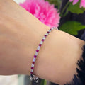 14K White Gold Ruby Diamond Bangle Bracelet with 1.45ct rd cut Ruby's and 0.90ct rd cut Natural Diamonds. (etsy image id: 5772365031)
