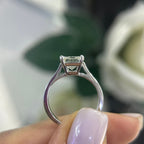 Platinum ring +14Kt White Gold, GIA 2.59ct Emerald cut ,L-SI2.  EMER014 ATJJ (etsy image id: 5833295540)