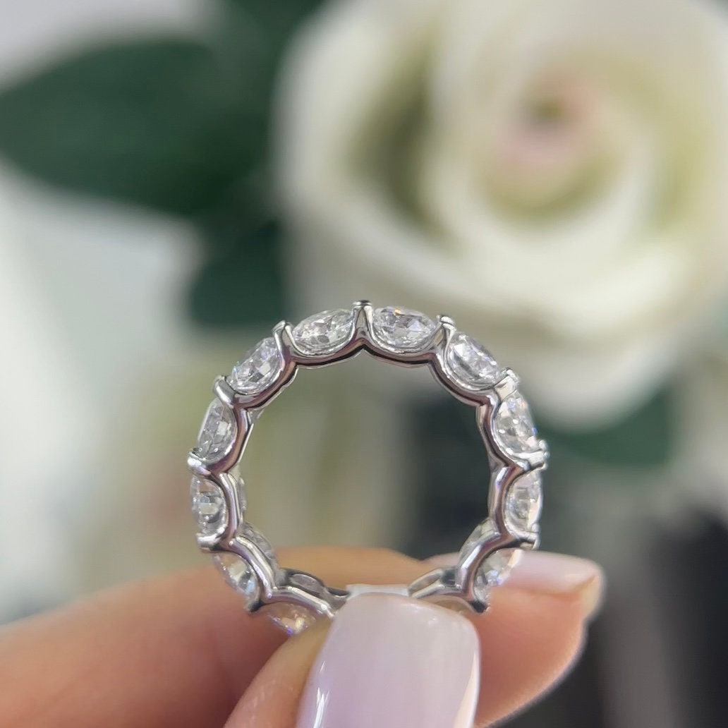 White Gold Full Circle Eternity Lab Grown Diamond Band Ring (etsy image id: 5840263252)