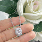 White Gold Diamond Pendant in an invisible setting (etsy image id: 5888395731)