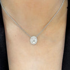 White Gold Diamond Pendant in an invisible setting (etsy image id: 5888396009)