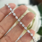 18K White Gold Fancy Shape Cut Diamond Tennis Bracelet (etsy image id: 5916561816)