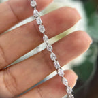 18K White Gold Fancy Shape Cut Diamond Tennis Bracelet (etsy image id: 5916561854)