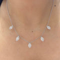 18Kt White Gold Necklace with 2.23ct total in natural round cut and marquis diamonds. TN2311-1 GTTT (etsy image id: 5916578474)