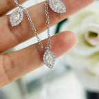 18Kt White Gold Necklace with 2.23ct total in natural round cut and marquis diamonds. TN2311-1 GTTT (etsy image id: 5916578476)