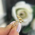 18Kt Yellow Gold Fancy Yellow Diamond ring with 0.68ct White and Yellow Diamonds. All Natural Diamonds.  DR021 ZNJ (etsy image id: 5951340690)