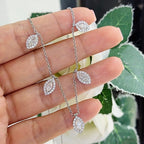 18Kt White Gold Necklace with 2.23ct total in natural round cut and marquis diamonds. TN2311-1 GTTT (etsy image id: 5964664109)