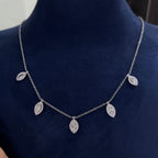 18Kt White Gold Necklace with 2.23ct total in natural round cut and marquis diamonds. TN2311-1 GTTT (etsy image id: 5964664115)