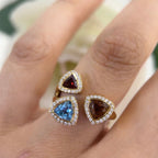 18Kt Yellow Gold ring with 1.20ct total in rd cut Diamonds with 0.72ct total in semi precious multi colored stones. COLR016 IGJJ (etsy image id: 5964708151)