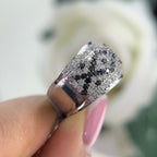 18Kt White Gold ring with 1.20ct total in round cut black & white diamonds.DR125 IIJJ (etsy image id: 5964712865)