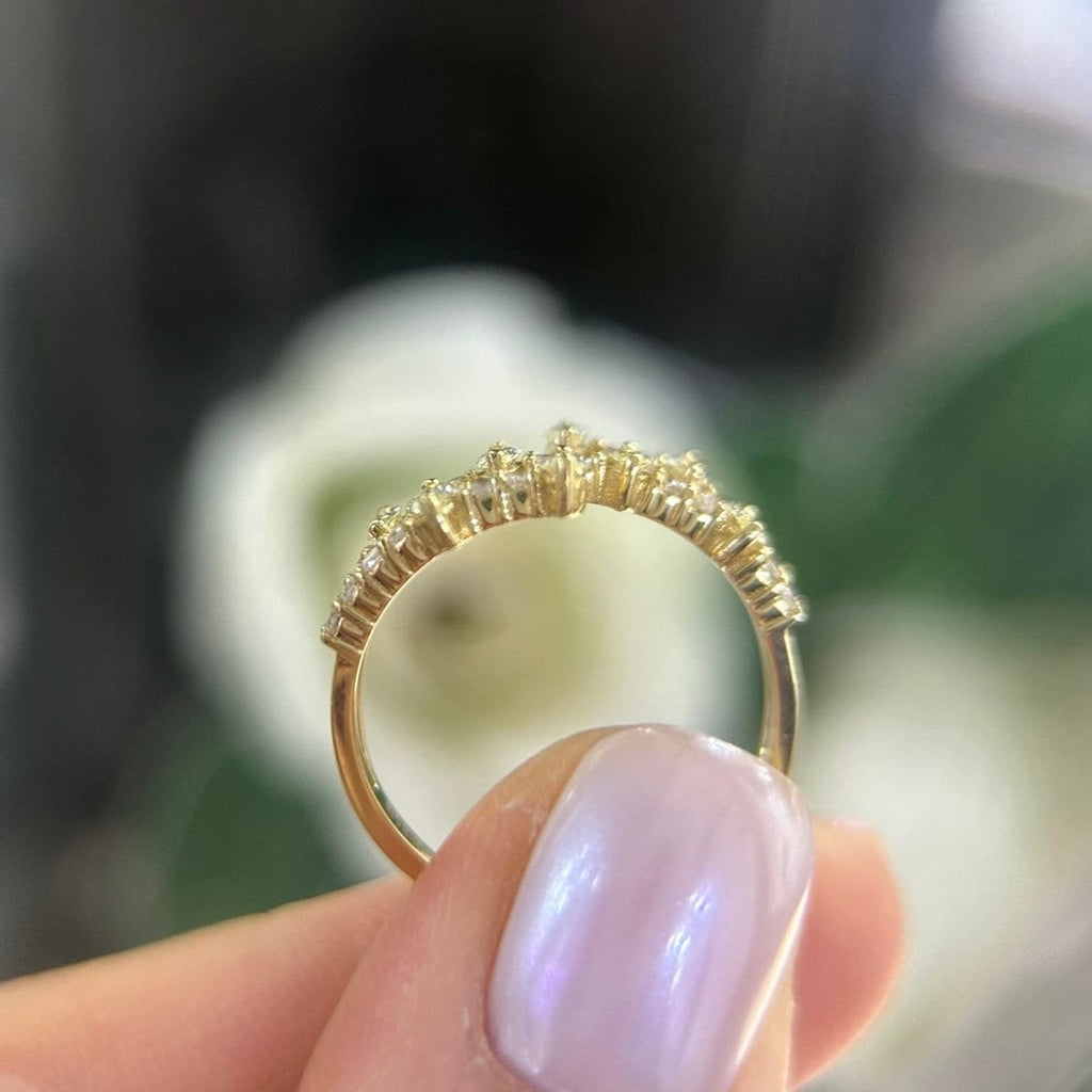 18Kt Yellow Gold Fancy Yellow Diamond ring with 0.68ct White and Yellow Diamonds. All Natural Diamonds.  DR021 ZNJ (etsy image id: 5999416529)