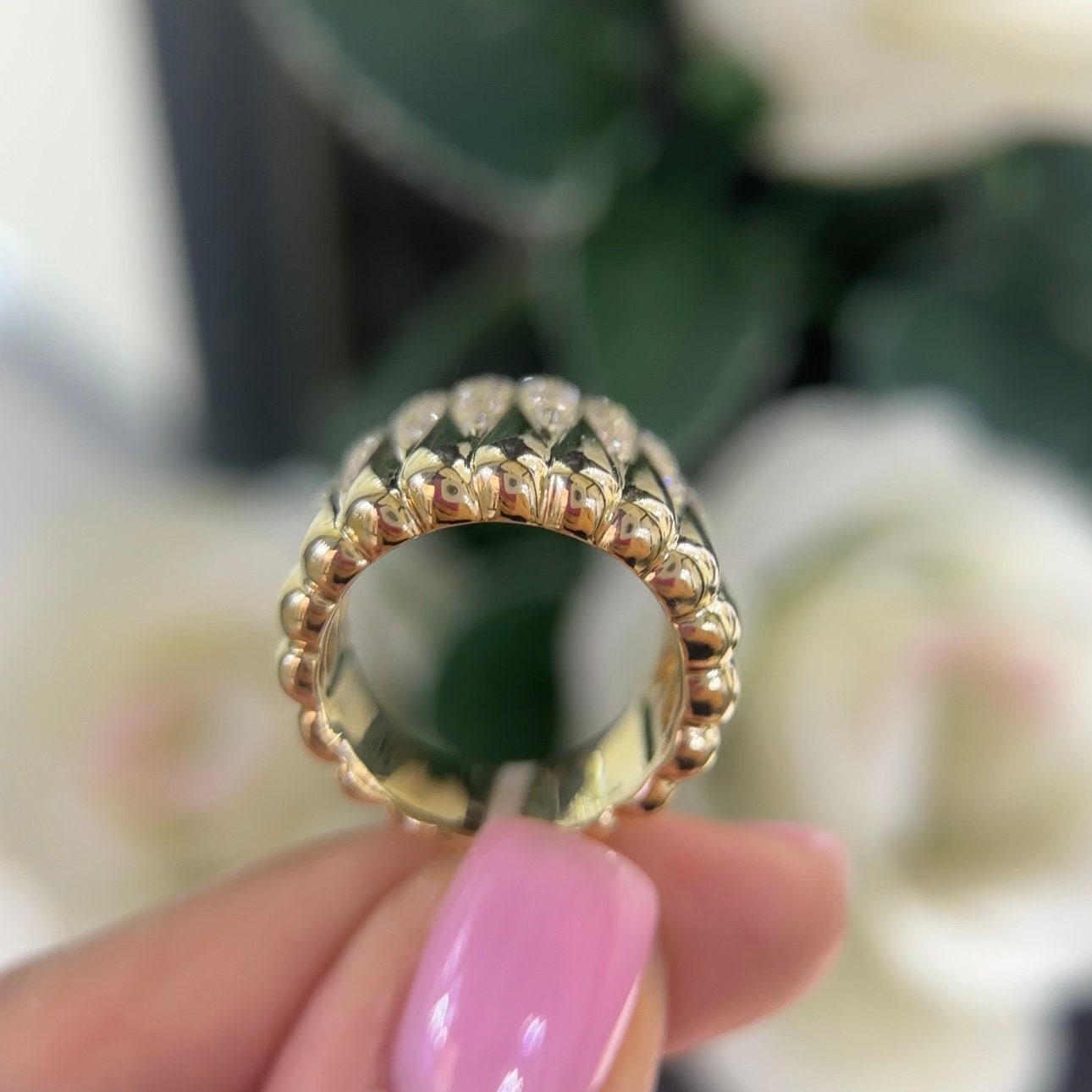 14Kt Yellow Gold Diamond Ring with 2.10ct in Natural diamonds . DR136 GZJJ (etsy image id: 6081983946)
