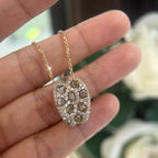 18Kt Rose Gold Diamond Pendent with 1.45ct natural diamonds & 1.15ct slices diamonds .G-H color, VS2-SI clarity.    DP053 I,AJJ (etsy image id: 6128655641)