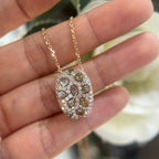 18Kt Rose Gold Diamond Pendent with 1.45ct natural diamonds & 1.15ct slices diamonds .G-H color, VS2-SI clarity.    DP053 I,AJJ (etsy image id: 6128656323)
