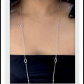 14Kt White Gold Diamond Necklace with 1.90ct in Natural Diamonds. 35inc length of the necklace .DN055 GJJJ (etsy image id: 6130042747)