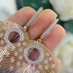 14Kt Yellow Gold Earrings with natural diamonds 3.43ct . F-G color, VS2-SI clarity. DIER175 ATJJ (etsy image id: 6130053551)