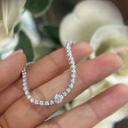 White Gold Three Quarter Diamond Tennis Necklace (etsy image id: 6160012177)