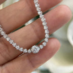 White Gold Three Quarter Diamond Tennis Necklace (etsy image id: 6160012181)