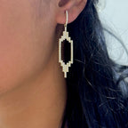 Yellow Gold Art Deco Style Drop Earrings with Diamonds (etsy image id: 6161001265)