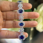 18Kt White Gold Bracelet 6.70ct Natural Diamonds with 9.85ct Natural Saphires. SDB023 LJJJ (etsy image id: 6703924155)