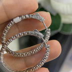 White Gold Oval Hoop Earrings with Natural Diamonds (etsy image id: 6730880208)