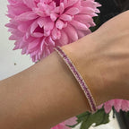 Rose Gold Diamond and Pink Sapphire Bracelet SDB0037/NZNN (etsy image id: 6753233089)