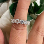 White Gold Five Stone Diamond Wedding Band (etsy image id: 6765211554)