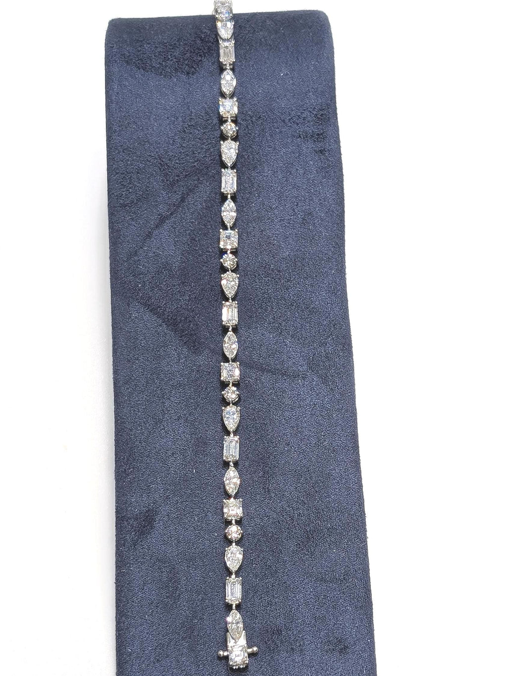 Fancy Shape Lab Grown Diamond Tennis Bracelet (etsy image id: 6866679558)