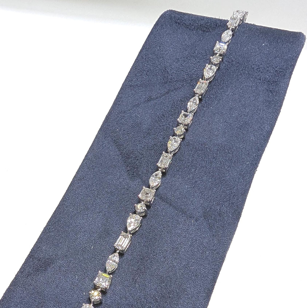 Fancy Shape Lab Grown Diamond Tennis Bracelet (etsy image id: 6866681792)