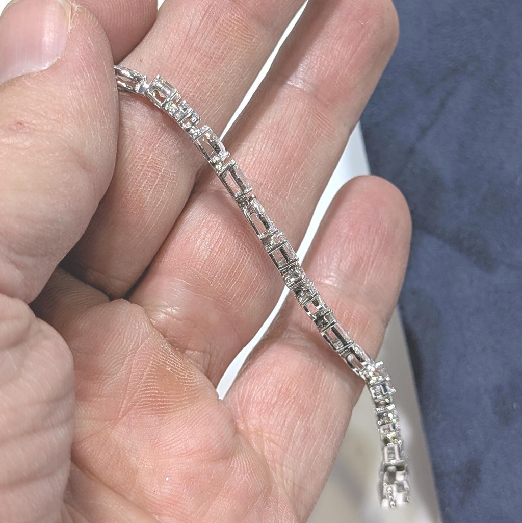 Fancy Shape Lab Grown Diamond Tennis Bracelet (etsy image id: 6866686876)