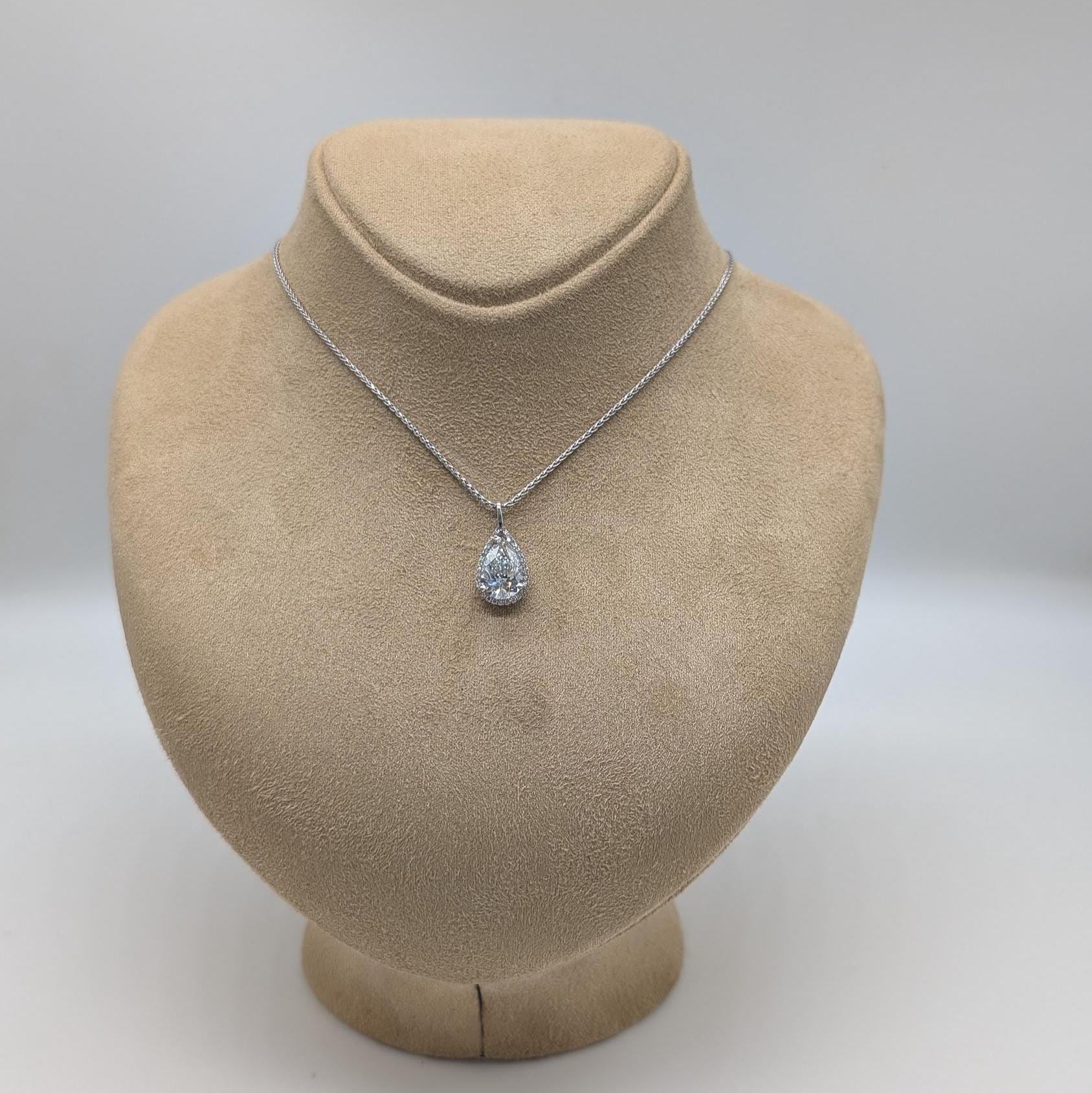 Lab Grown Pear Shape Diamond Pendant (etsy image id: 6866688324)
