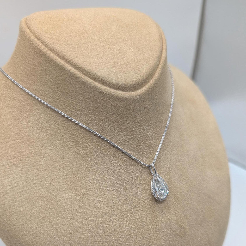 Lab Grown Pear Shape Diamond Pendant (etsy image id: 6866692756)