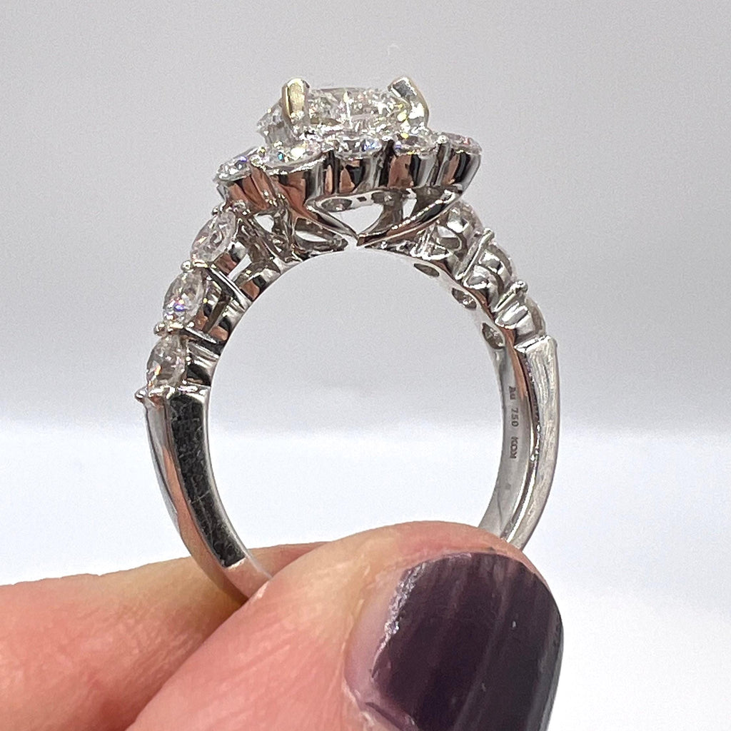 18KWG 1.51ct GIA Natural F-SI1 Heart Shaped Diamond with a Halo 1.65ct Diamonds Statement Ring (etsy image id: 6866711002)