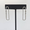 14k White Gold Brilliant Natural Diamond Drop Dangling Earring __etsy:6866744094