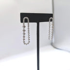 14k White Gold Brilliant Natural Diamond Drop Dangling Earring __etsy:6866758786