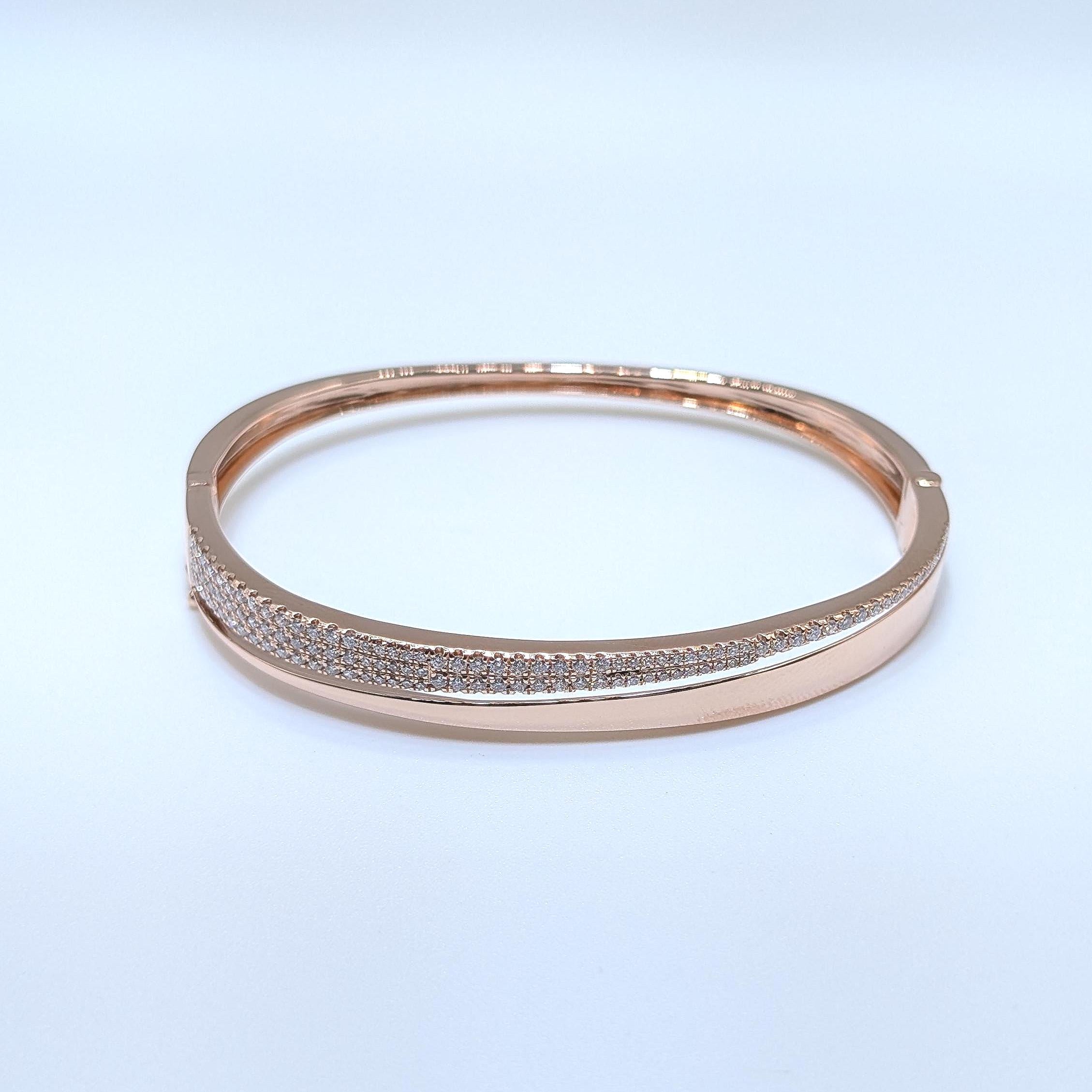 Rose Gold Diamond Fancy Stacking Bangle (etsy image id: 6912675295)