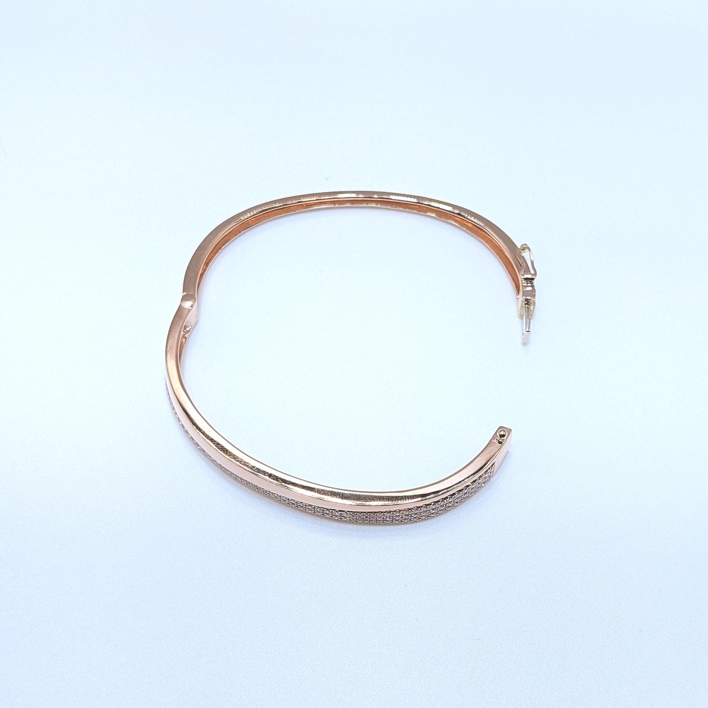 Rose Gold Diamond Fancy Stacking Bangle (etsy image id: 6912685739)