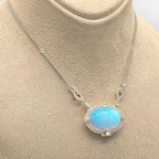 Opal and Diamond Pendant on 14k Yellow Gold Necklace (etsy image id: 6914607001)