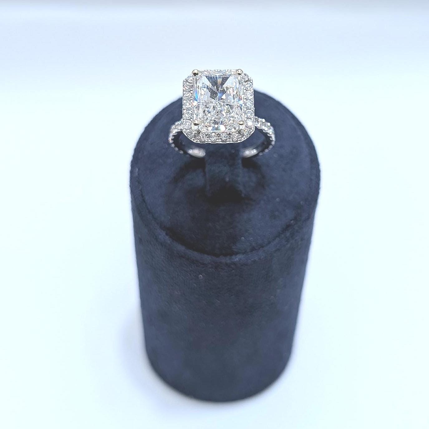 Stunning Radiant GIA Lab Diamond Engagement Ring (etsy image id: 6914621993)