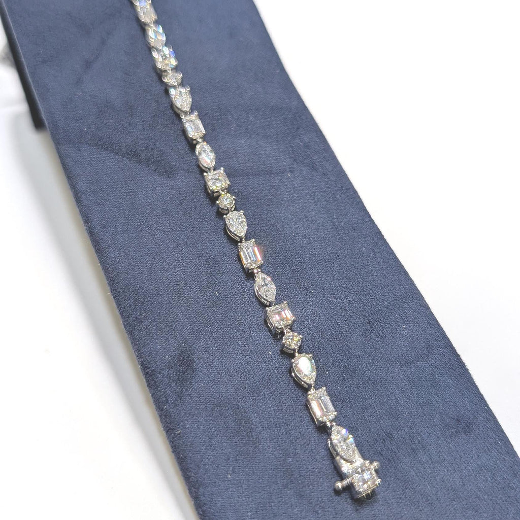 Fancy Shape Lab Grown Diamond Tennis Bracelet (etsy image id: 6914665333)