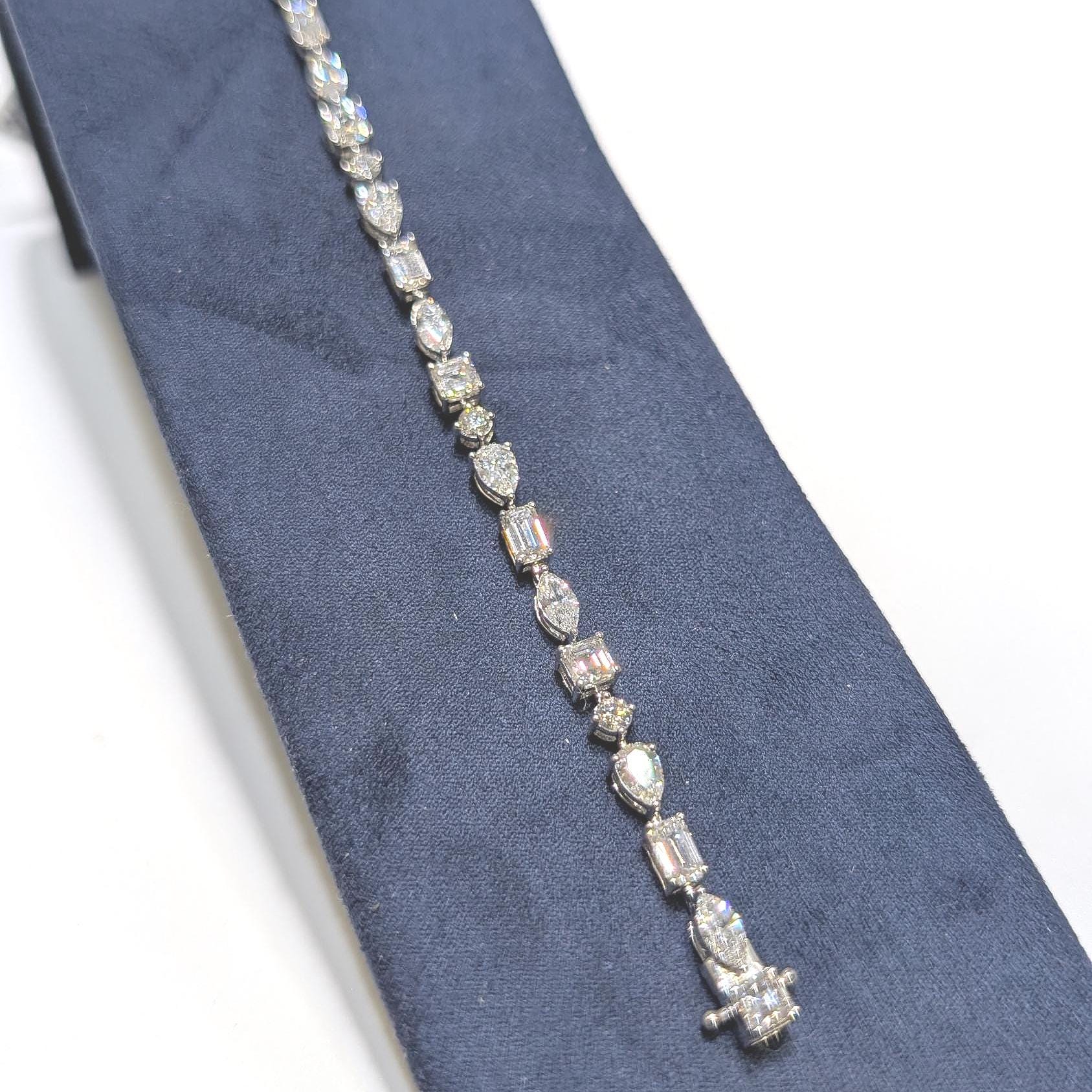 Fancy Shape Lab Grown Diamond Tennis Bracelet (etsy image id: 6914665333)