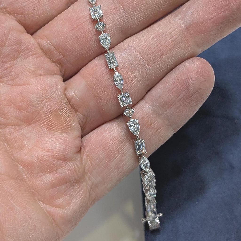 Fancy Shape Lab Grown Diamond Tennis Bracelet (etsy image id: 6914667855)