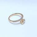 Yellow Gold Diamond Band Ring with Oval Cut Diamond (etsy image id: 6917382974)